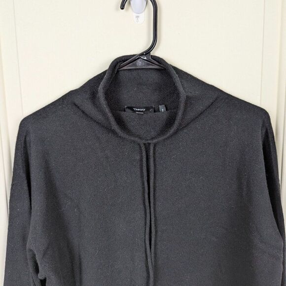 Theory | Black Cashmere Funnel Neck Pullover Size Medium - Picture 5 of 8